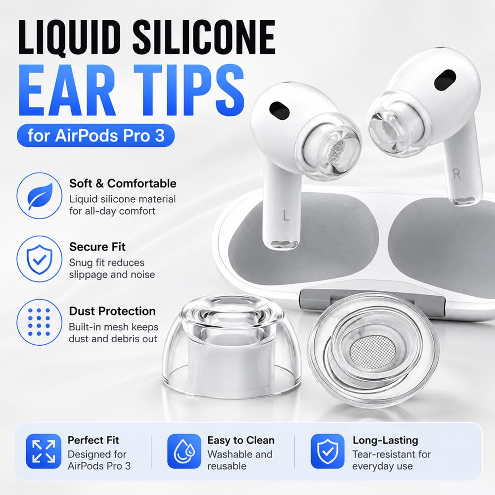 1/2/3 Pary Przezroczystych Sil – Silicone Ear Tip Replacement recenzja i cena