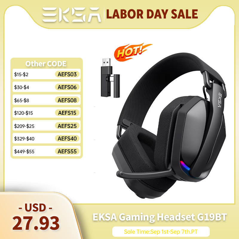 Słuchawki gamingowe EKSA G19BT – Gaming Headset Rgb recenzja i cena